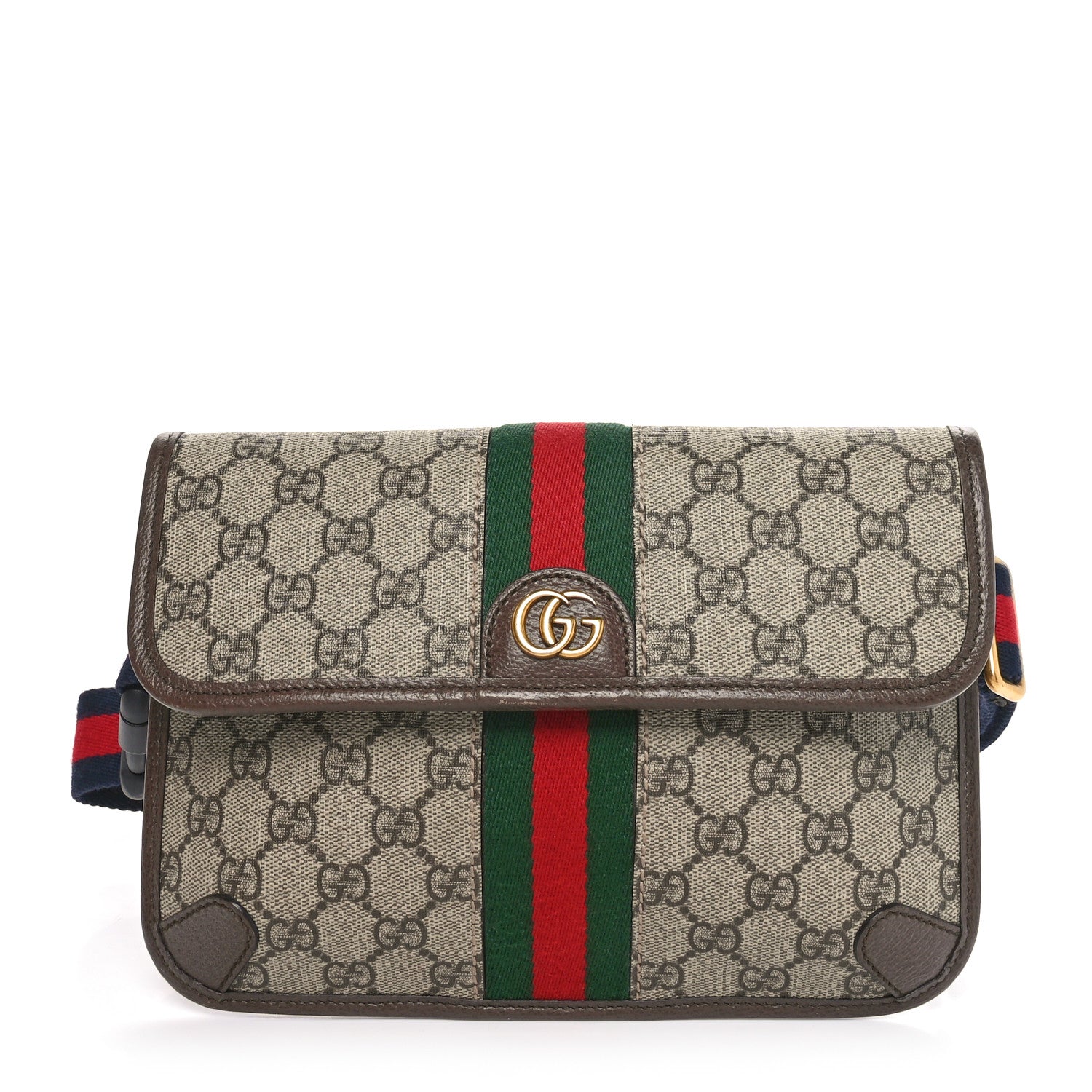 Gucci GG Supreme Monogram Web Small Ophidia Belt Bag Brown 1 of 11