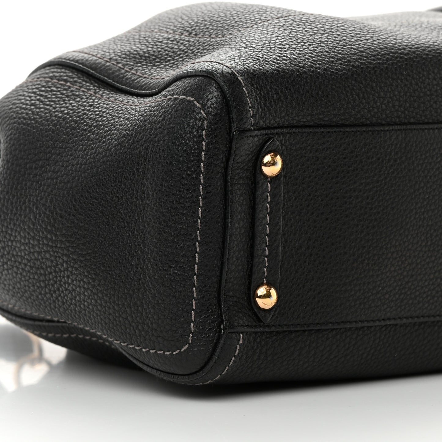 Grained Calfskin Tote Black
