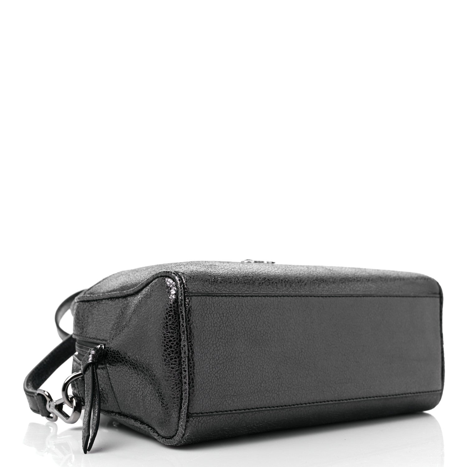 Versace Metallic Calfskin Virtus Bowling Bag Grey 4 of 9