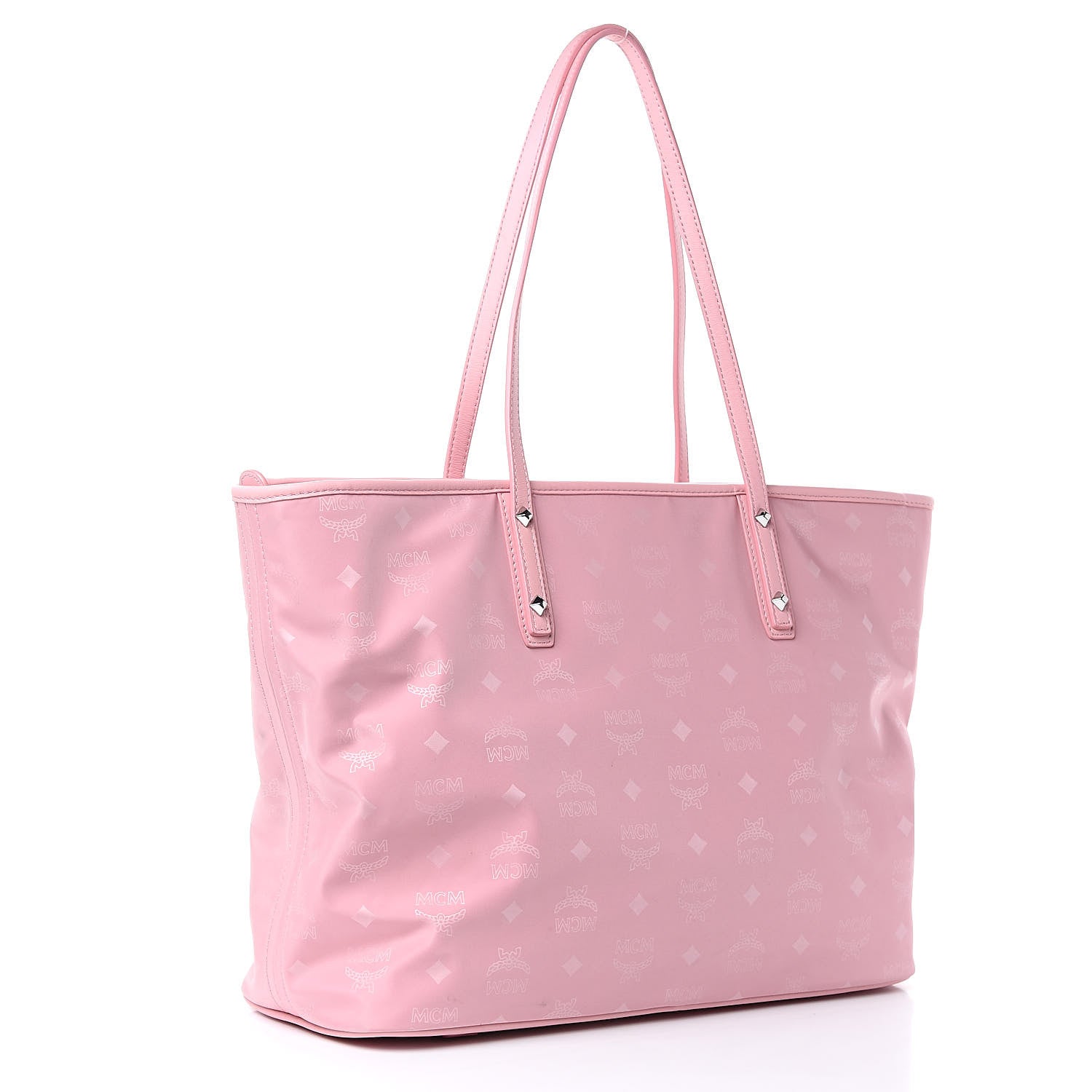 MCM Nylon Monogram Medium Dieter Shopper Tote Pink 3 of 11
