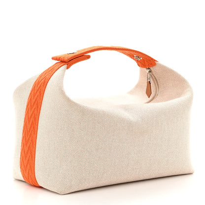 Hermes Canvas Large Bride-A-Brac Pouch Natural Orange 3 of 9
