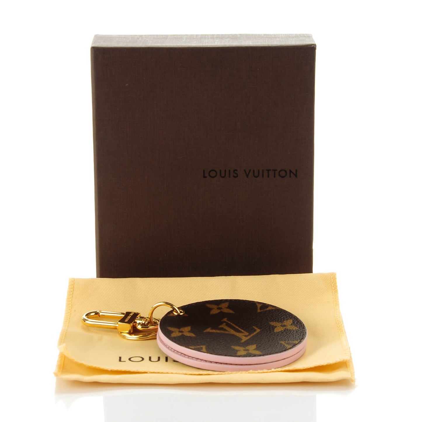 Monogram LV Mirror Key Holder Rose Ballerine