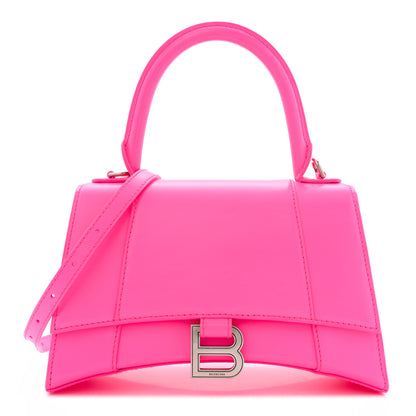 Balenciaga Shiny Box Calfskin Small Hourglass Top Handle Bag Acid Fuchsia 1 of 13