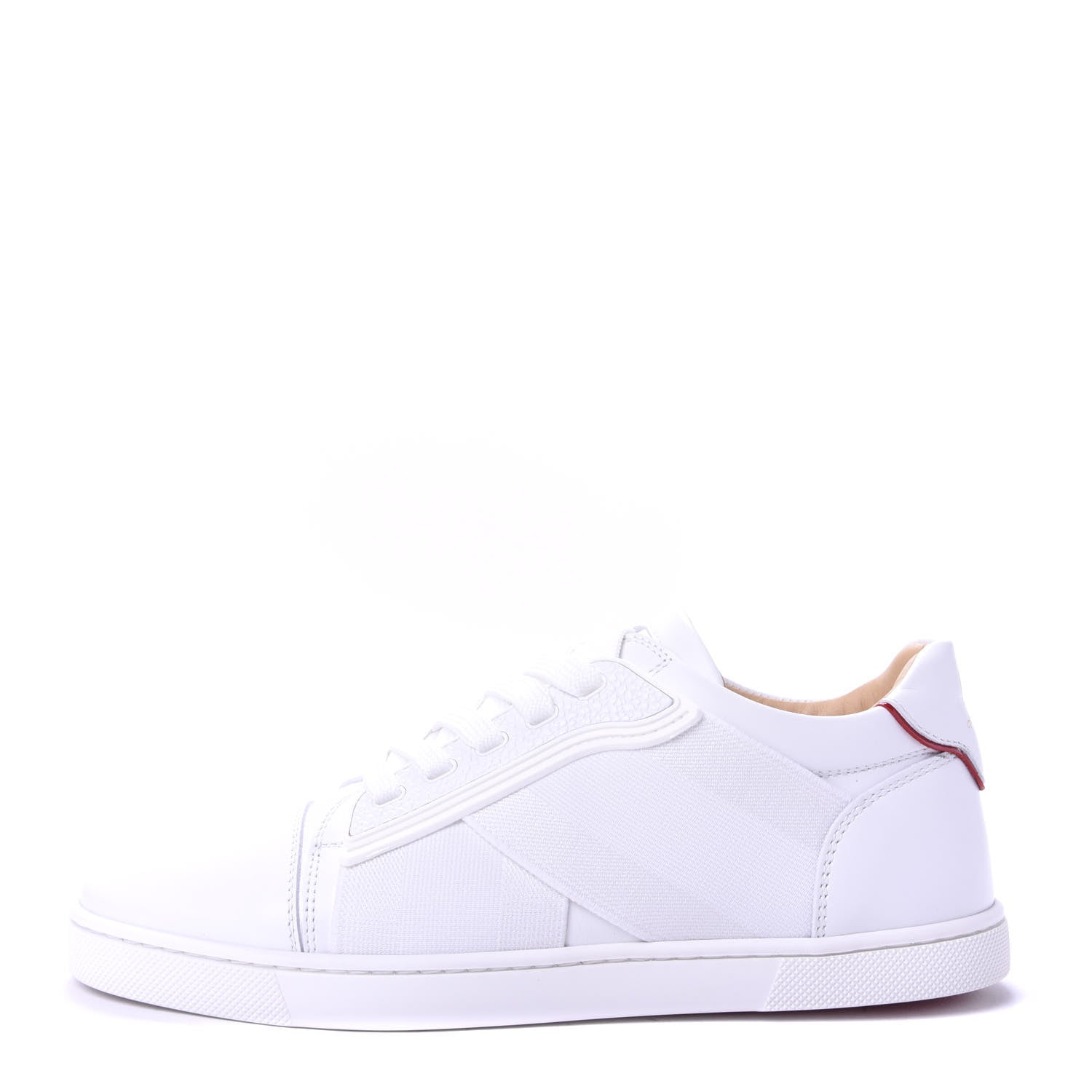 Christian Louboutin Calfskin Elastikid Donna Flat Sneakers 35 Bianco 1 of 9