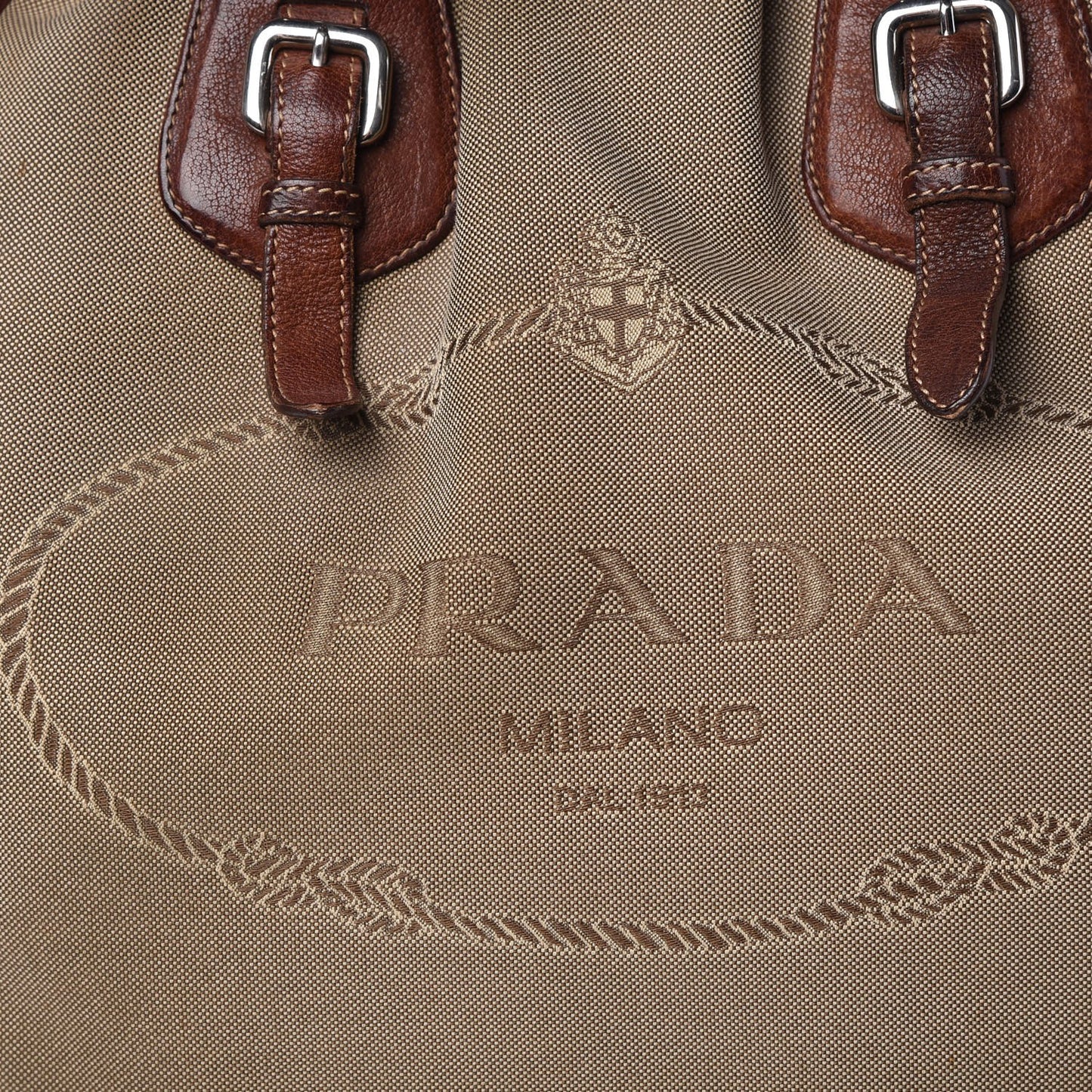 Jacquard Logo Frame Brown