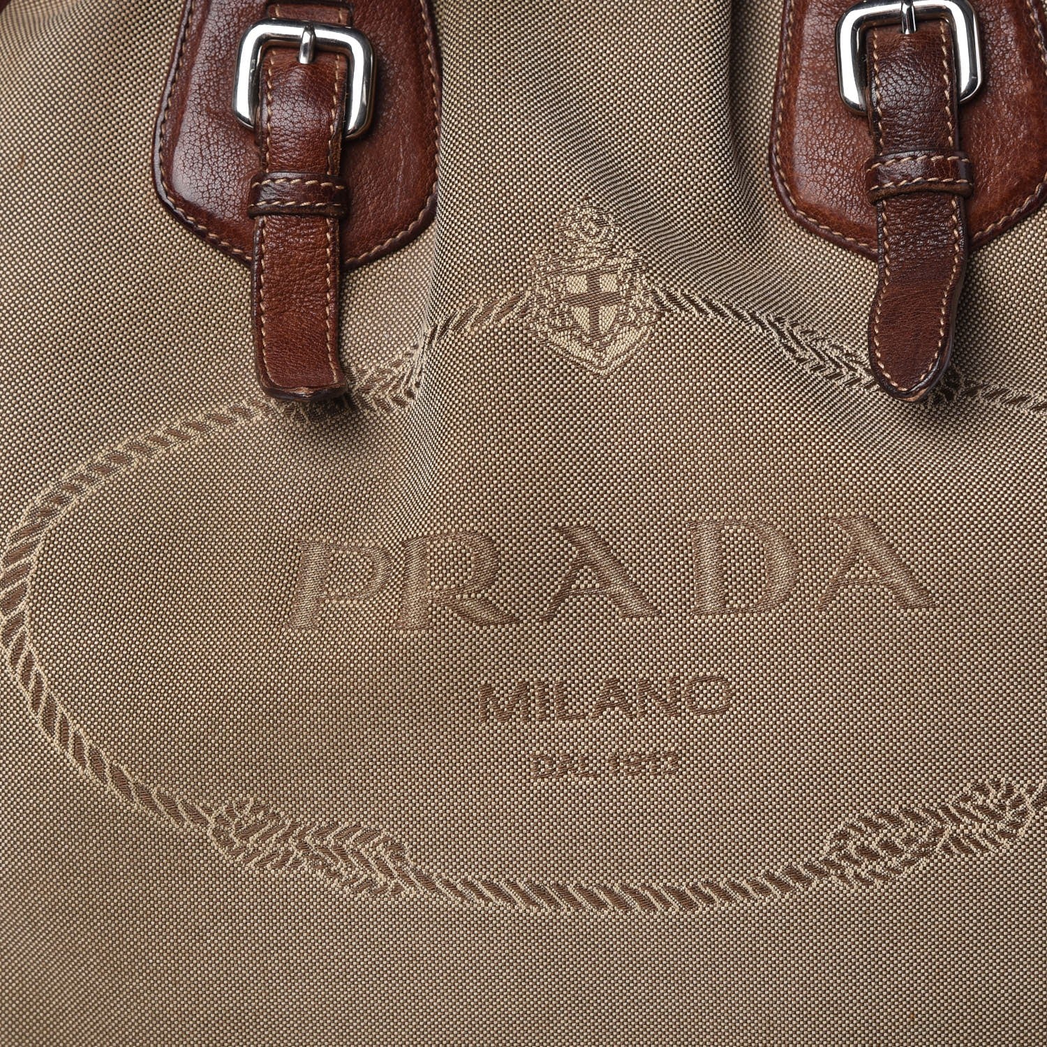 Prada Jacquard Logo Frame Brown 20 of 25