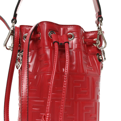 Fendi Vitello Liberty F is Fendi FF 1974 Embossed Mini Mon Tresor Bucket Bag Fragola 8 of 10