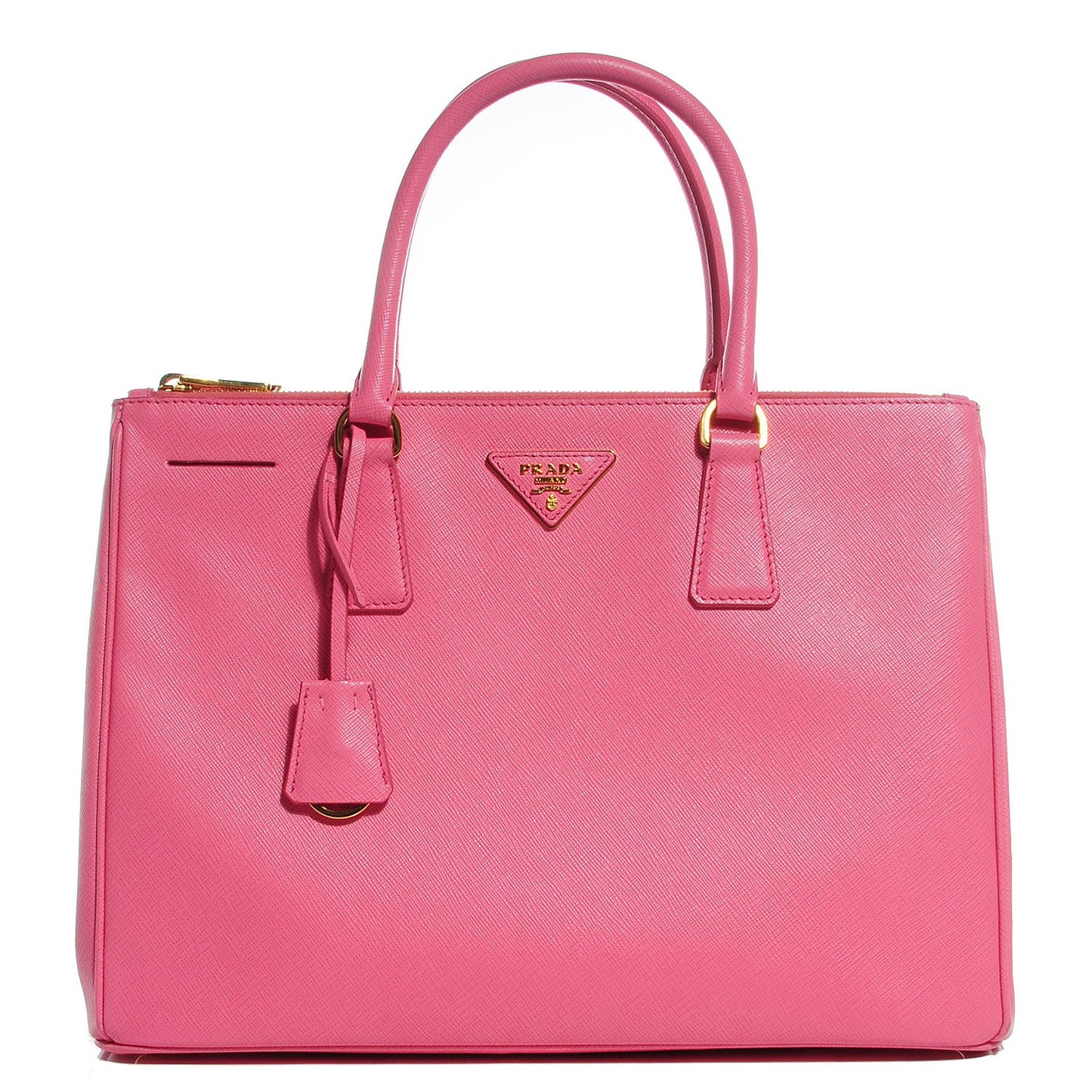 Saffiano Medium Galleria Double Zip Tote Geranio