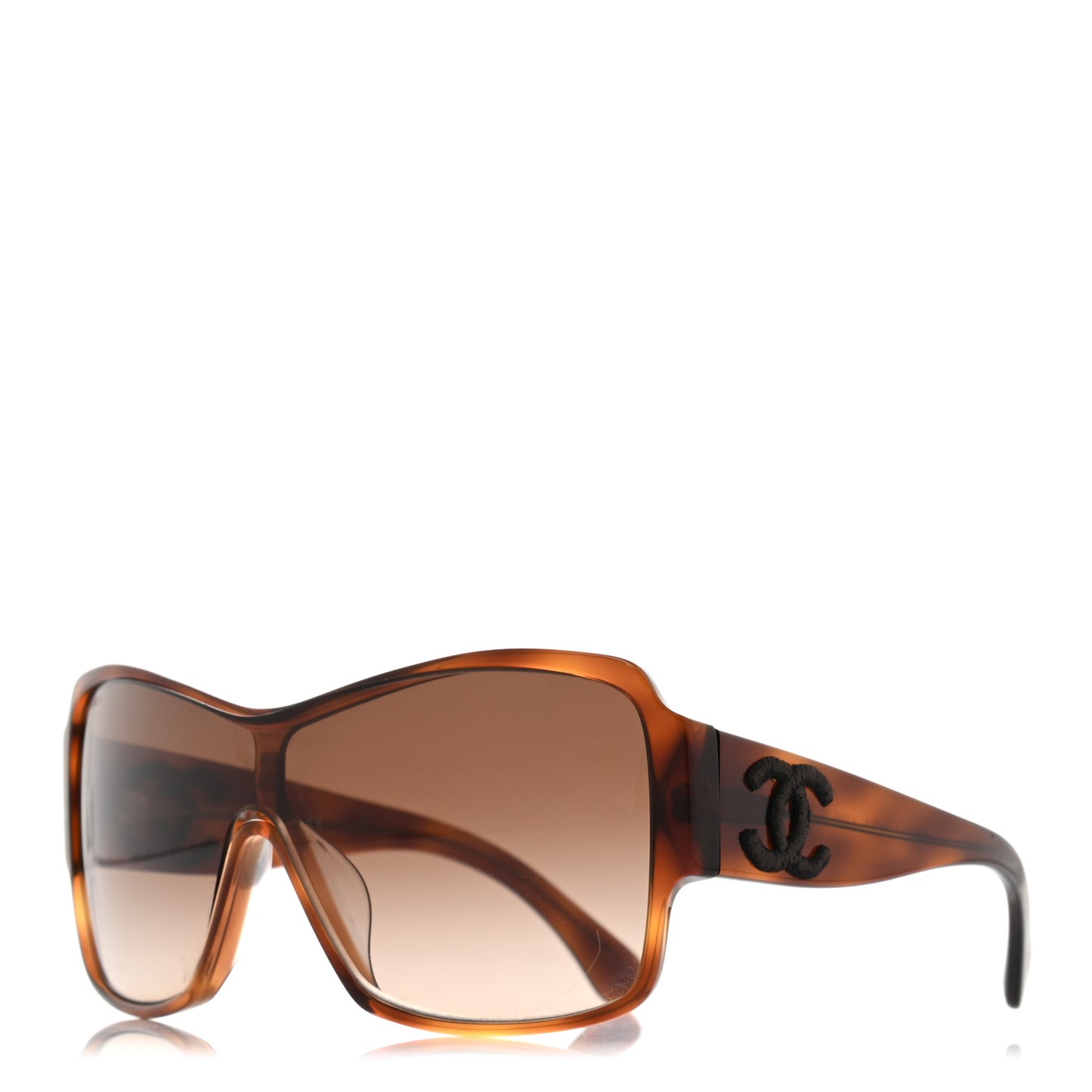 Acetate Shield Sunglasses 5449-A Dark Tortoise