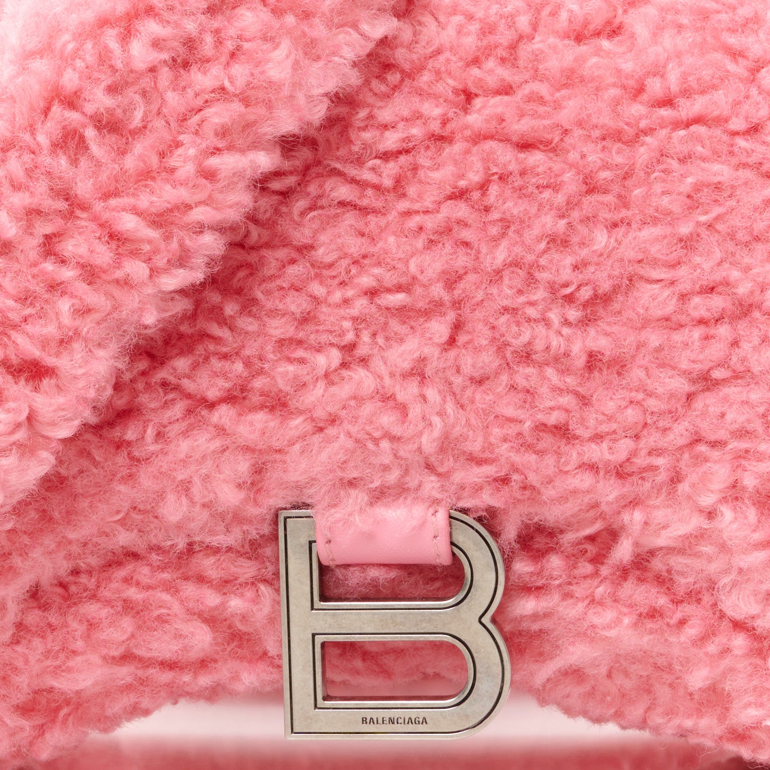 Balenciaga Faux Fur Fluffy Hourglass XS Top Handle Bag Sweet Pink 8 of 11
