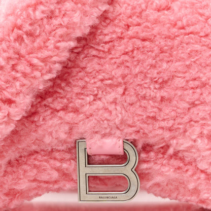 Balenciaga Faux Fur Fluffy Hourglass XS Top Handle Bag Sweet Pink 8 of 11