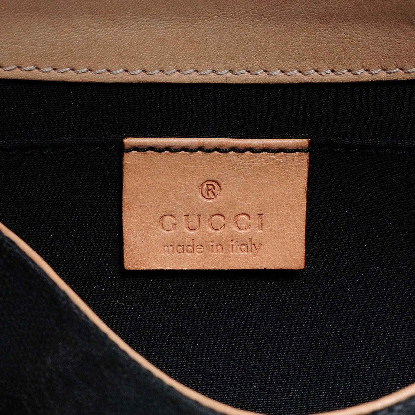Canvas Leather Monogram Horsebit Clutch Black Tan
