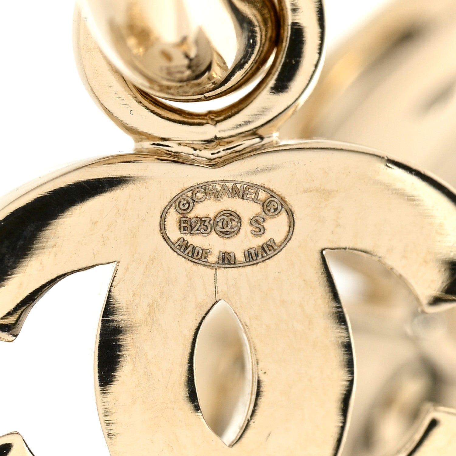 Chanel Crystal Pearl CC Logo Flower Dangle Earrings Gold 4 of 5