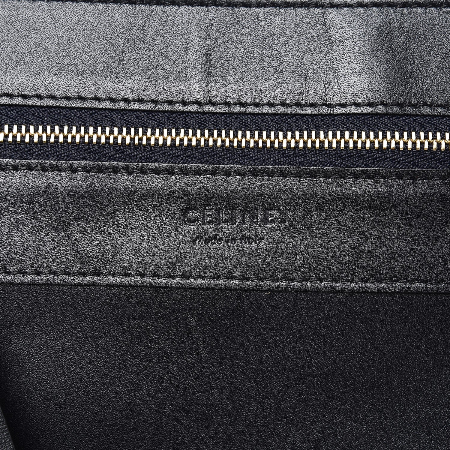 Celine Lambskin Horizontal Cabas Black 6 of 12