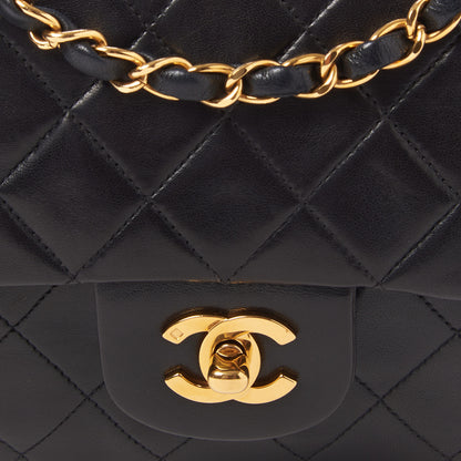 Chanel Lambskin Quilted Medium Double Flap Black 7 of 9