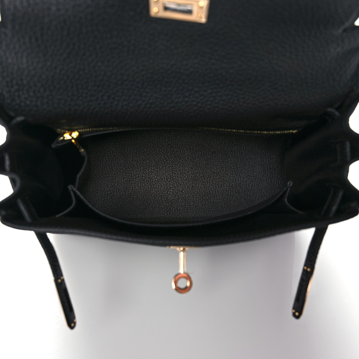 Hermes Togo Lizard Kelly Retourne Touch 25 Black 7 of 38