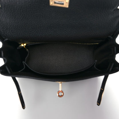 Hermes Togo Lizard Kelly Retourne Touch 25 Black 7 of 38