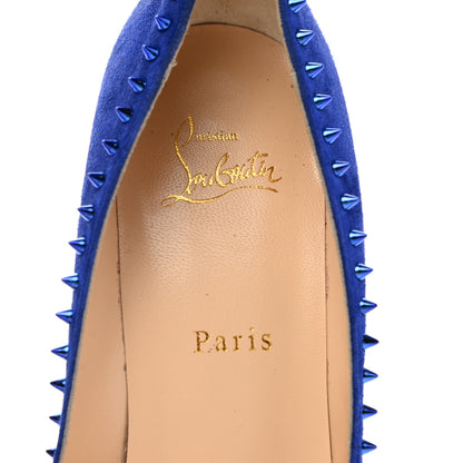 Christian Louboutin Veau Velours Anjalina 85 Pumps 39.5 Azulejo 7 of 8