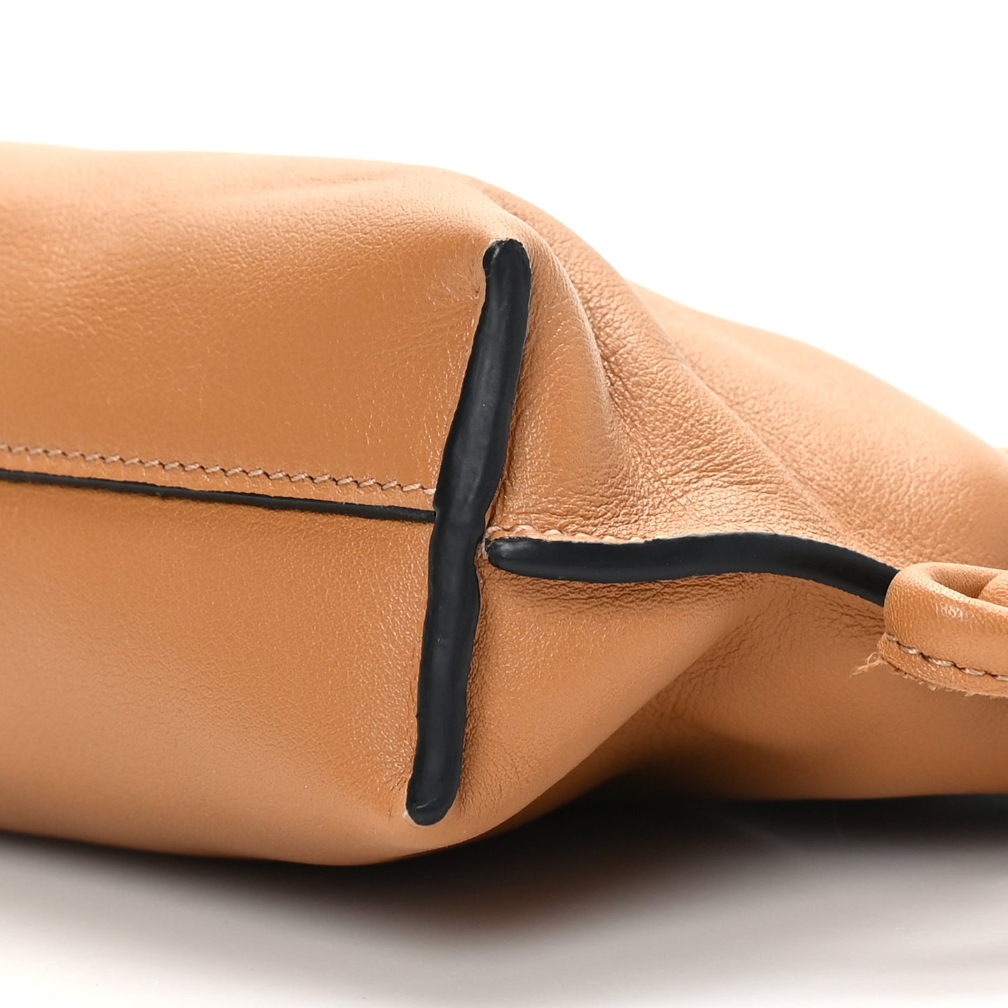 Calfskin Nano Flamenco Knot Clutch Warm Desert
