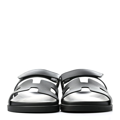 Hermes Calfskin Womens Chypre Sandals 40 Black 2 of 8