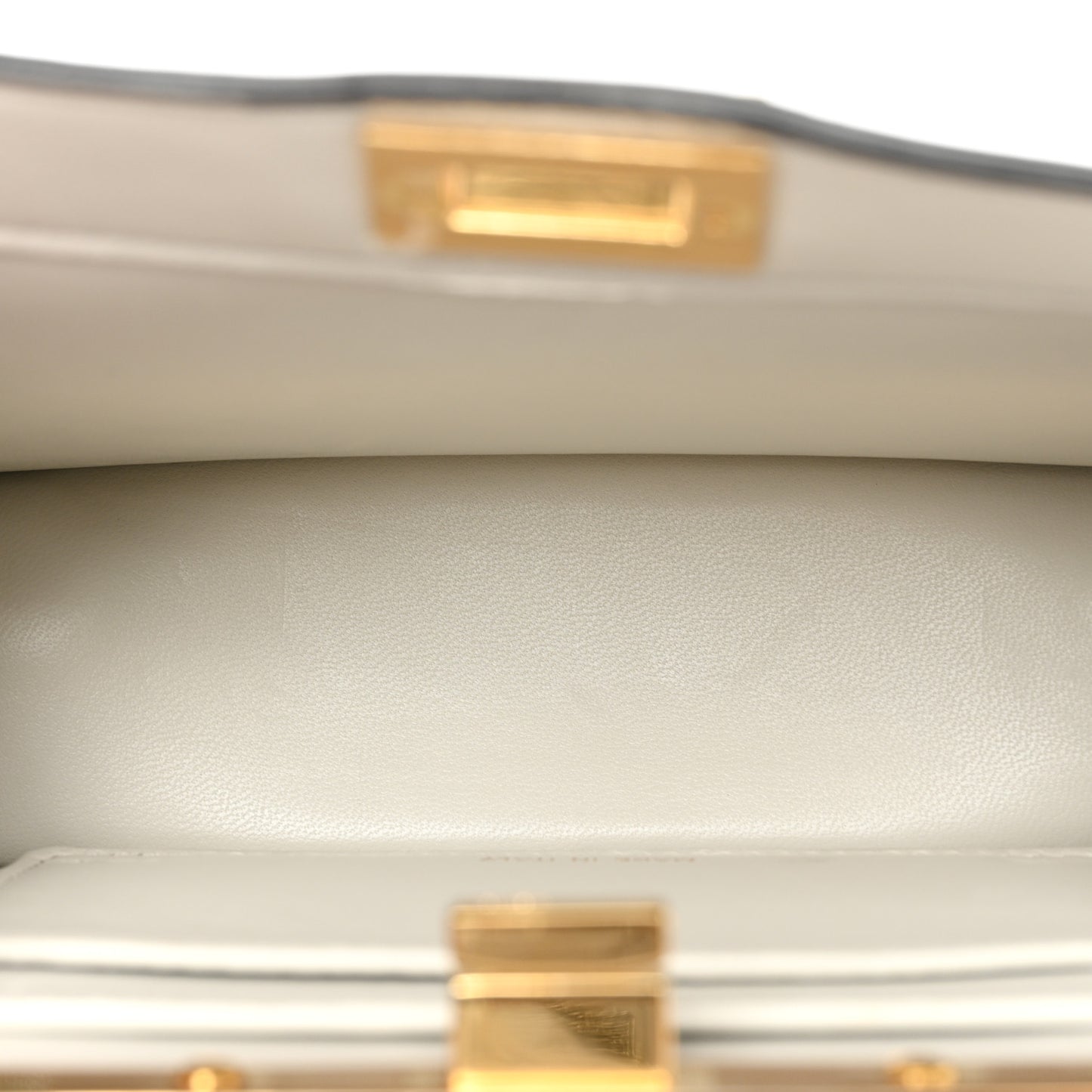 Shiny Nappa Petite Peekaboo I SEE U Satchel White