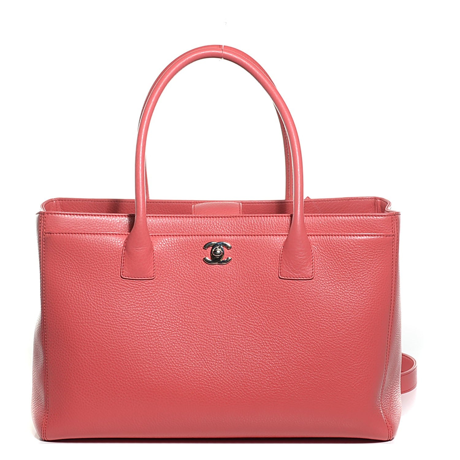 Chanel Calfskin Cerf Executive Shopper Tote Coral 1 of 7