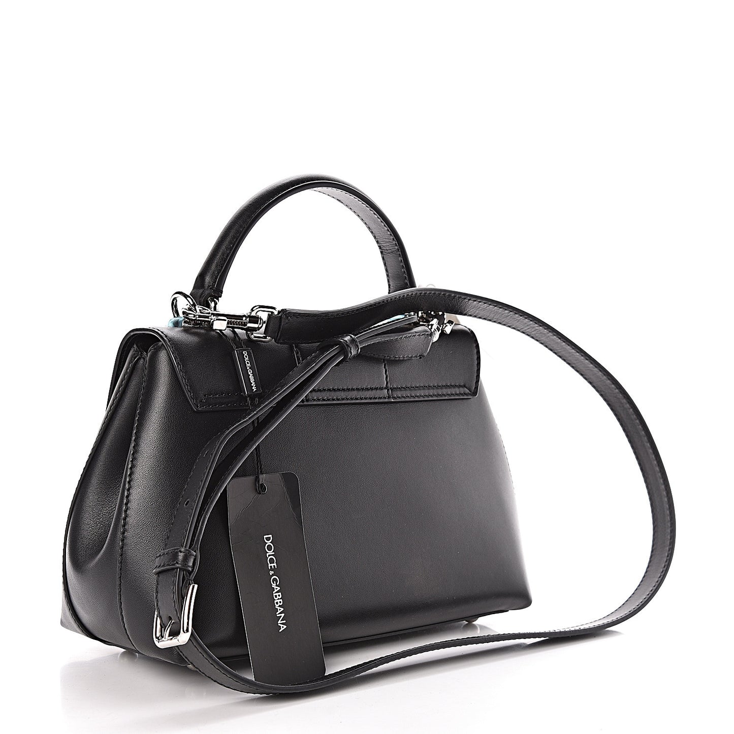 Calfskin Lucia Satchel Black