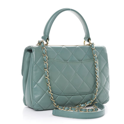 Chanel Lambskin Quilted Small Trendy CC Flap Dual Handle Bag Light Green 4 of 21