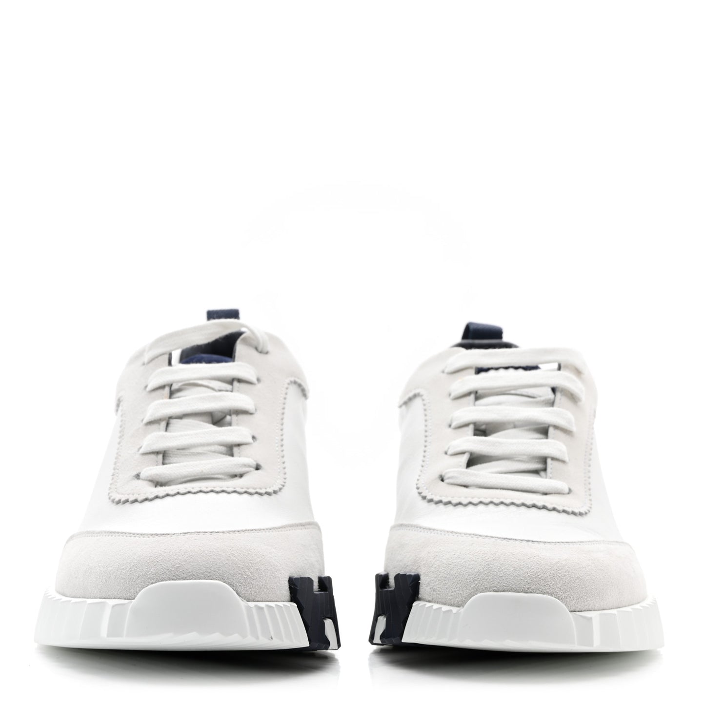 Goatskin Suede Mens Bouncing Sneakers 40 White Black