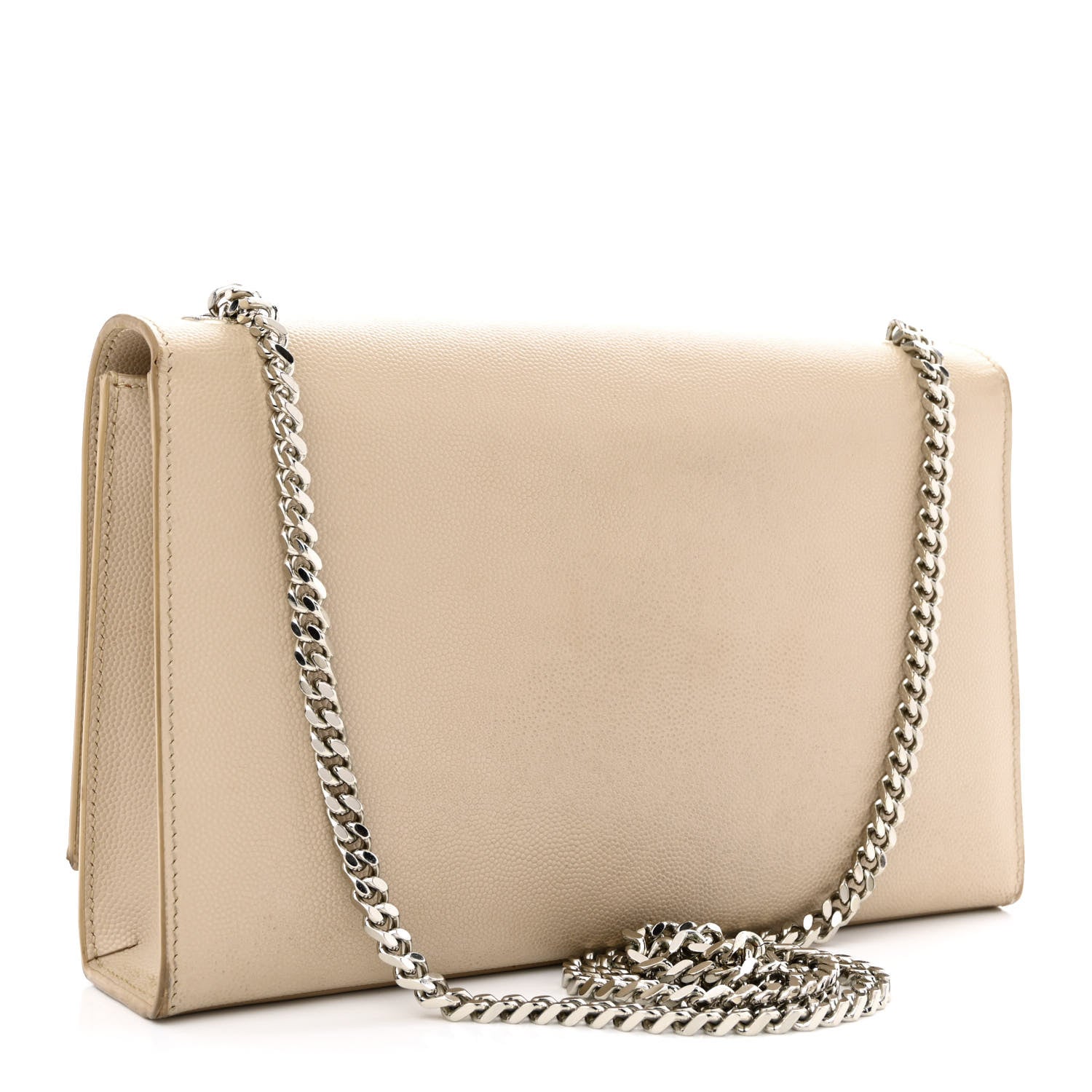 Saint Laurent Grain De Poudre Medium Classic Monogram Kate Satchel Sable Beige 3 of 14