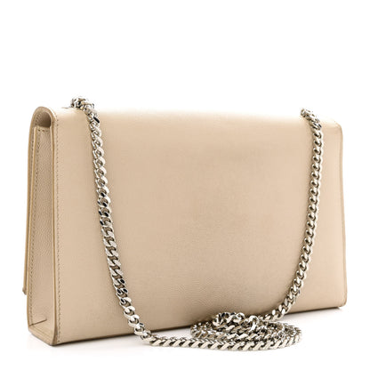 Saint Laurent Grain De Poudre Medium Classic Monogram Kate Satchel Sable Beige 3 of 14