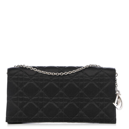 Christian Dior Satin Cannage Lady Dior Convertible Clutch Black 1 of 8