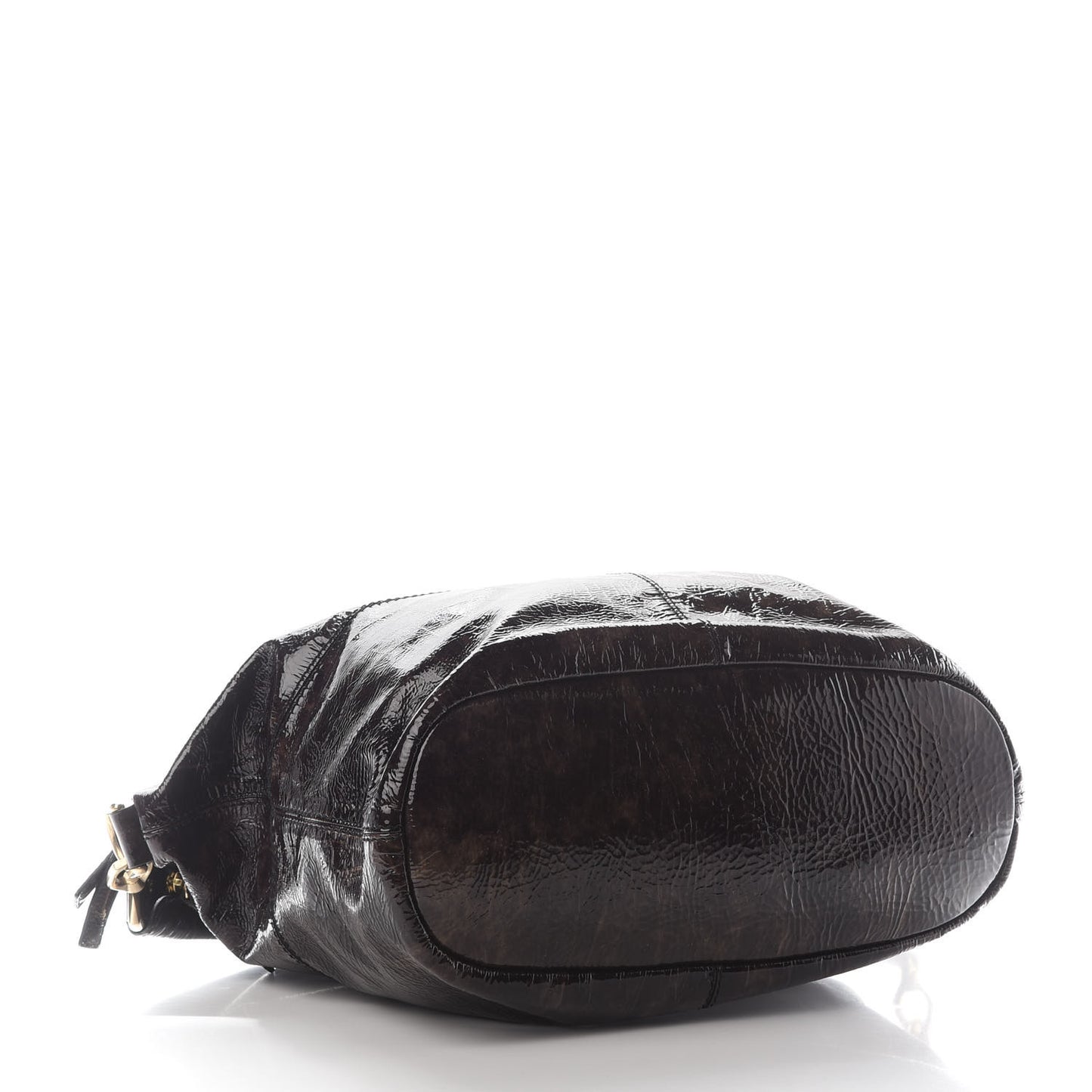 Crinkled Patent Medium Nightingale Brown