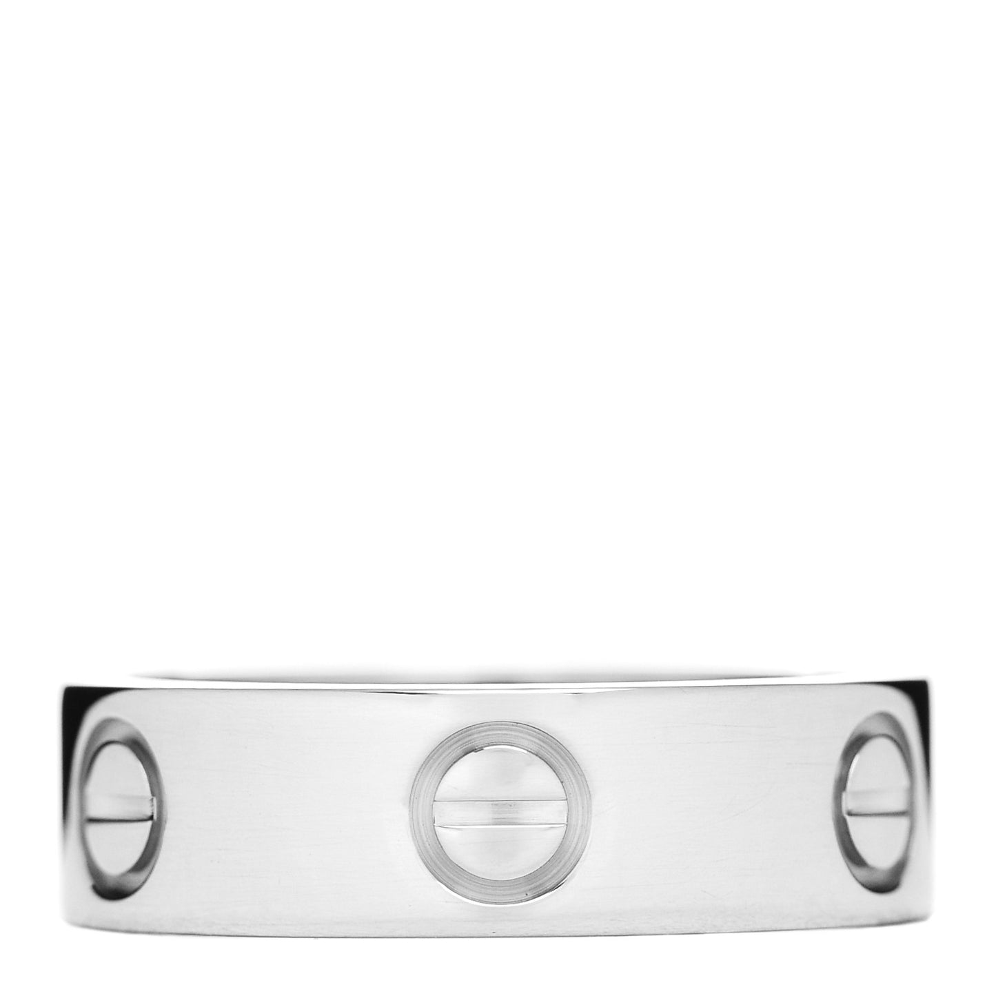 18K White Gold 5.5mm LOVE Ring 52 6