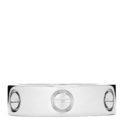 Cartier 18K White Gold 5.5mm LOVE Ring 52 6 1 of 5