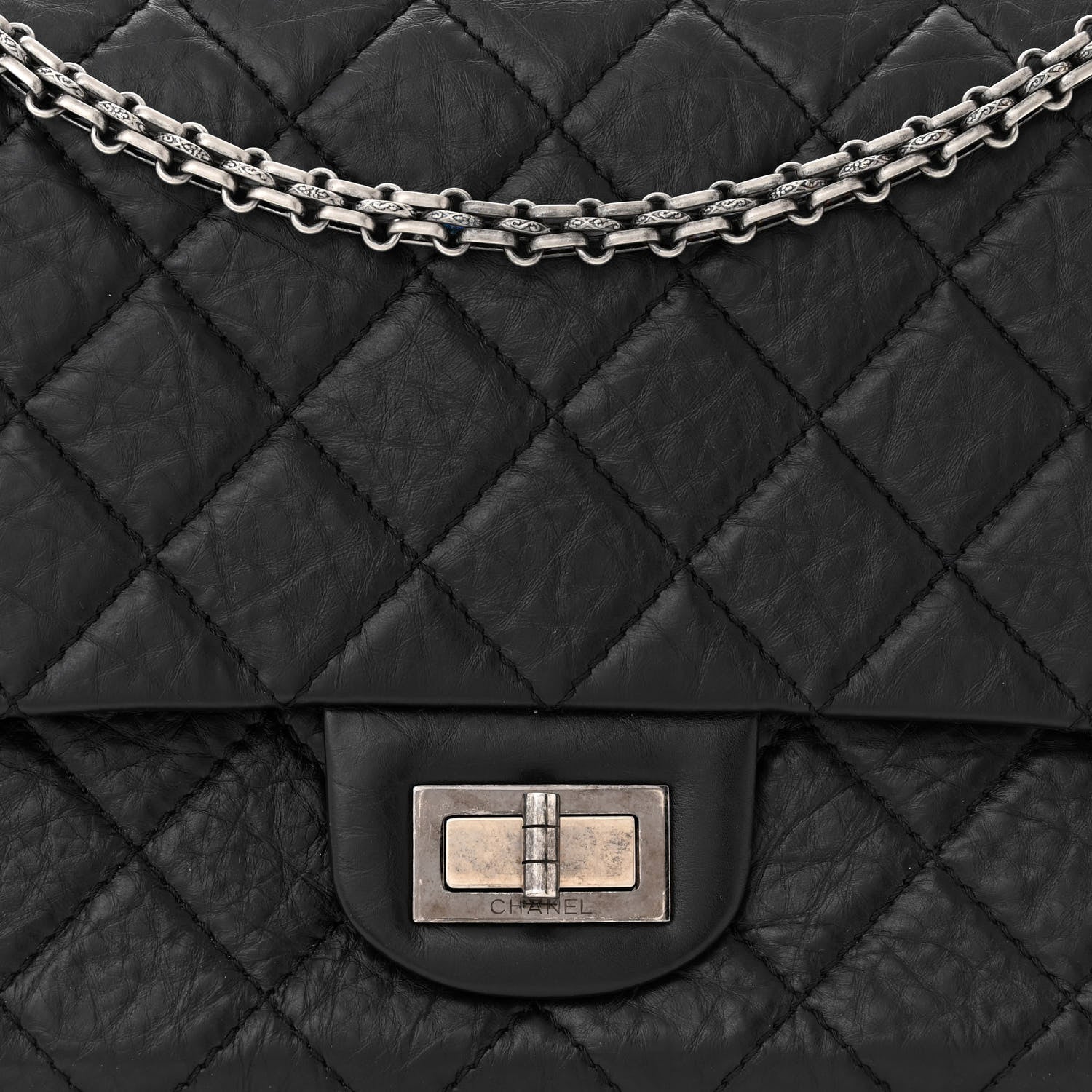 Chanel Aged Calfskin Quilted 2.55 Reissue 227 Flap Black 8 of 11