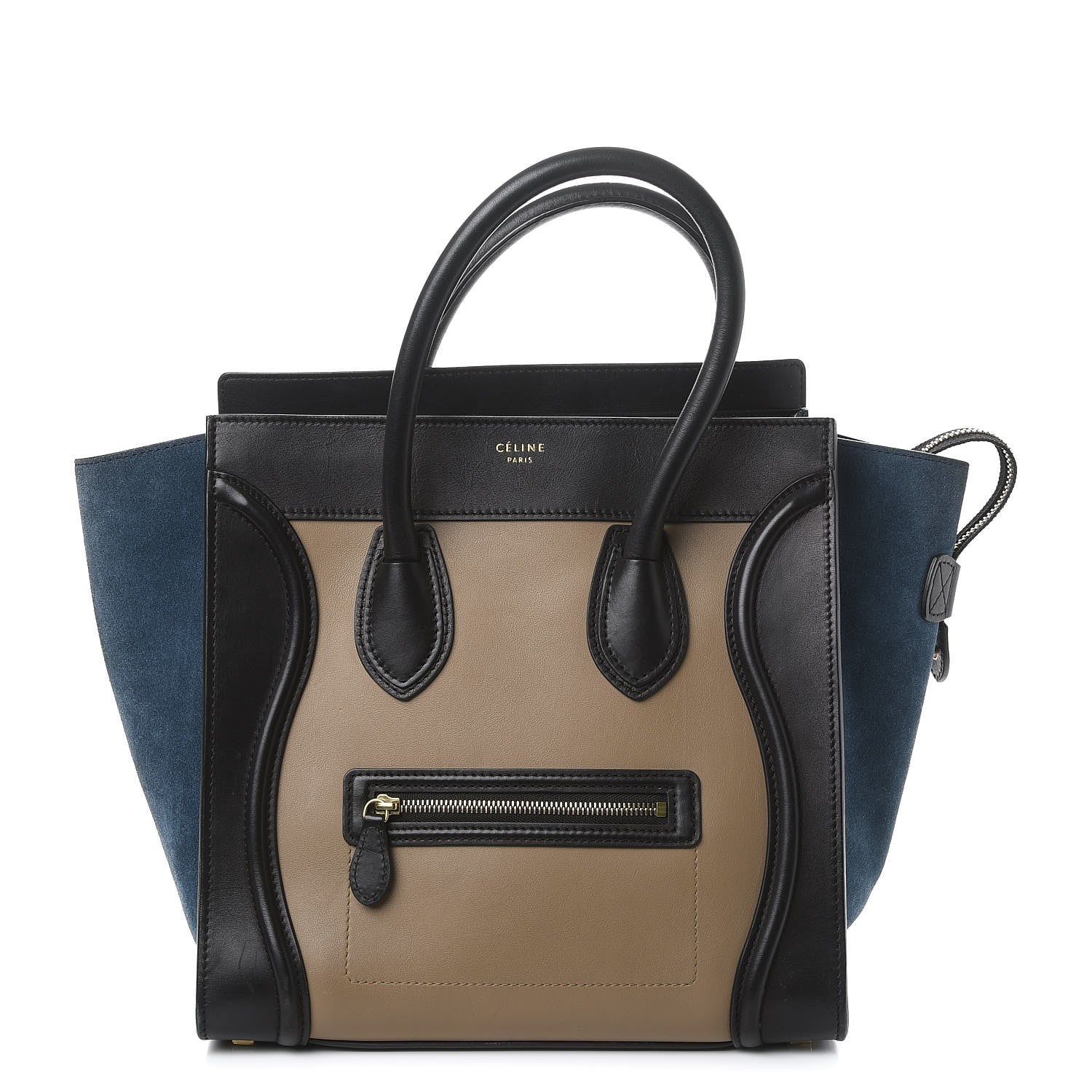 Celine Smooth Calfskin Suede Mini Tri-Color Luggage Beige 1 of 15