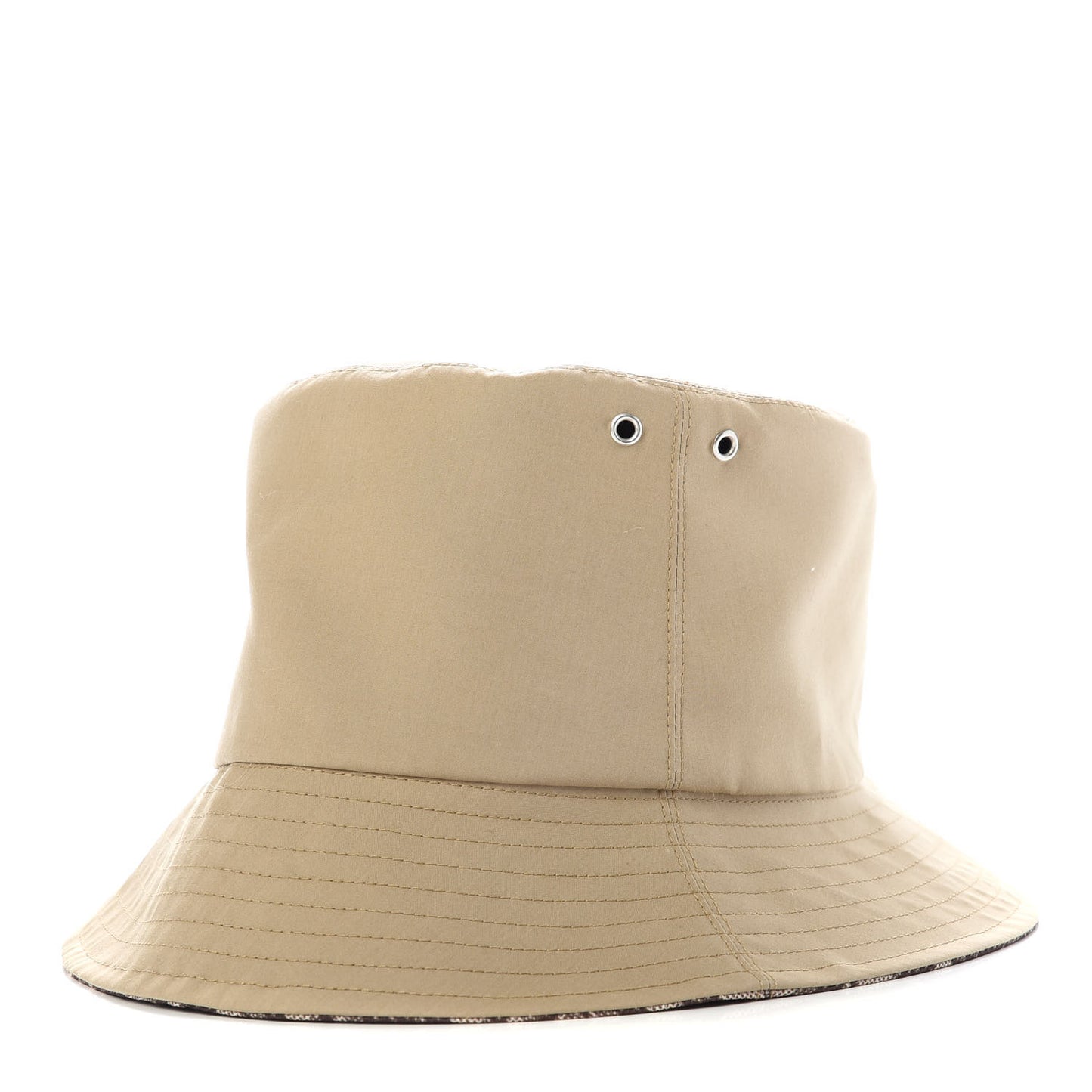 Polyester Cotton Oblique Teddy-D Brim Bucket Hat 57 Beige