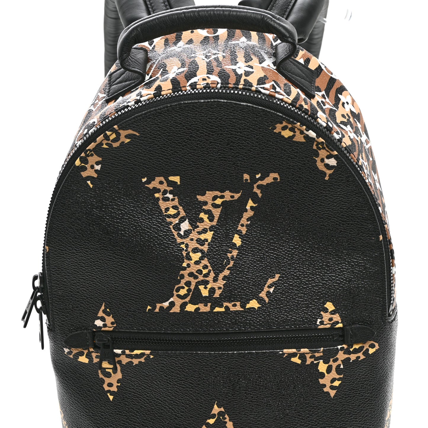 Monogram Giant Jungle Palm Springs Backpack PM Black