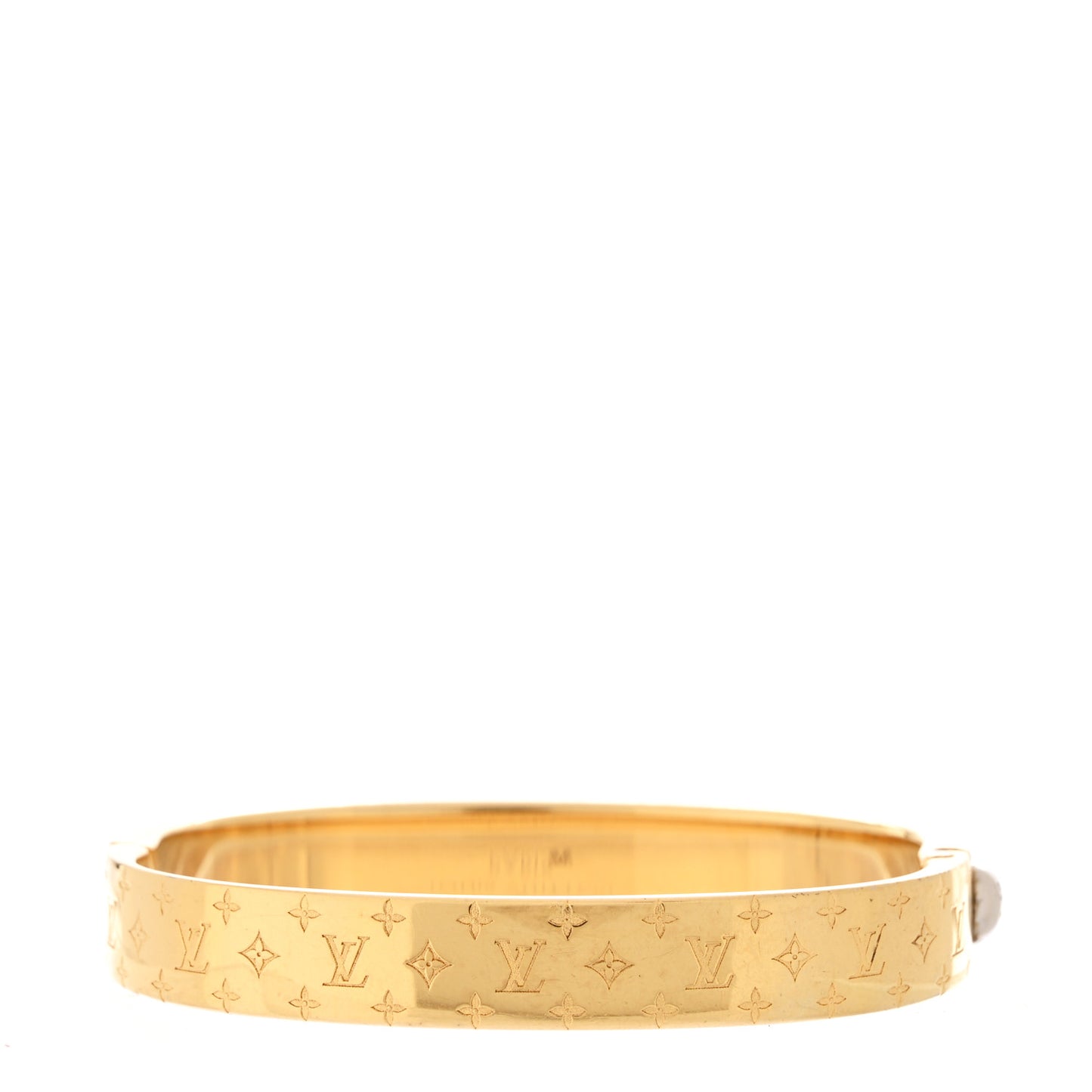 Brass Monogram Nanogram Cuff M Gold