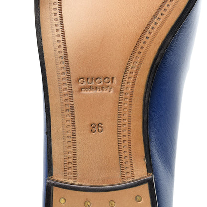 Gucci Malaga Kid Womens Jordaan Loafers 36 Electric Blue 6 of 10