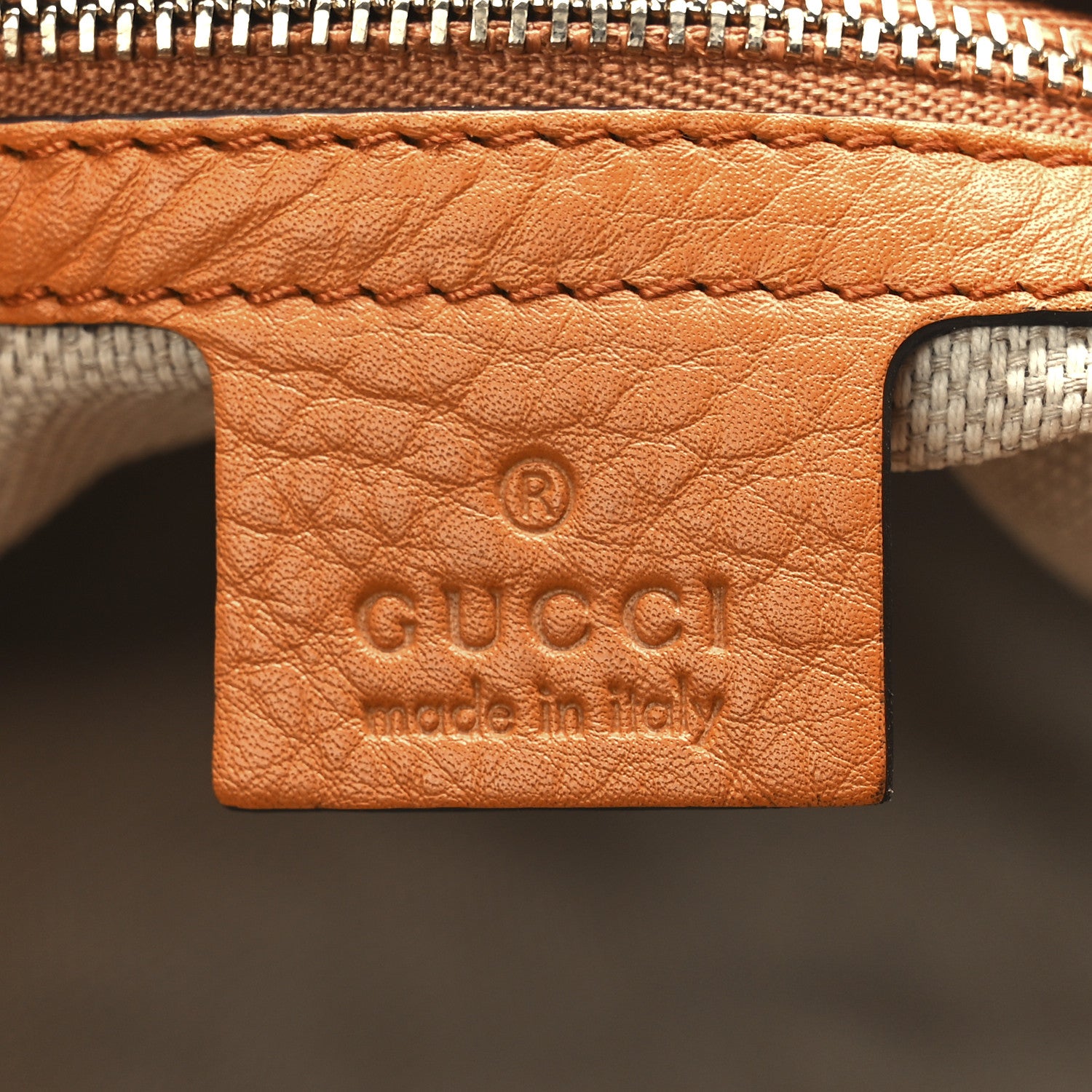 Gucci Pebbled Calfskin Medium Soho Shoulder Bag Curcuma 6 of 12
