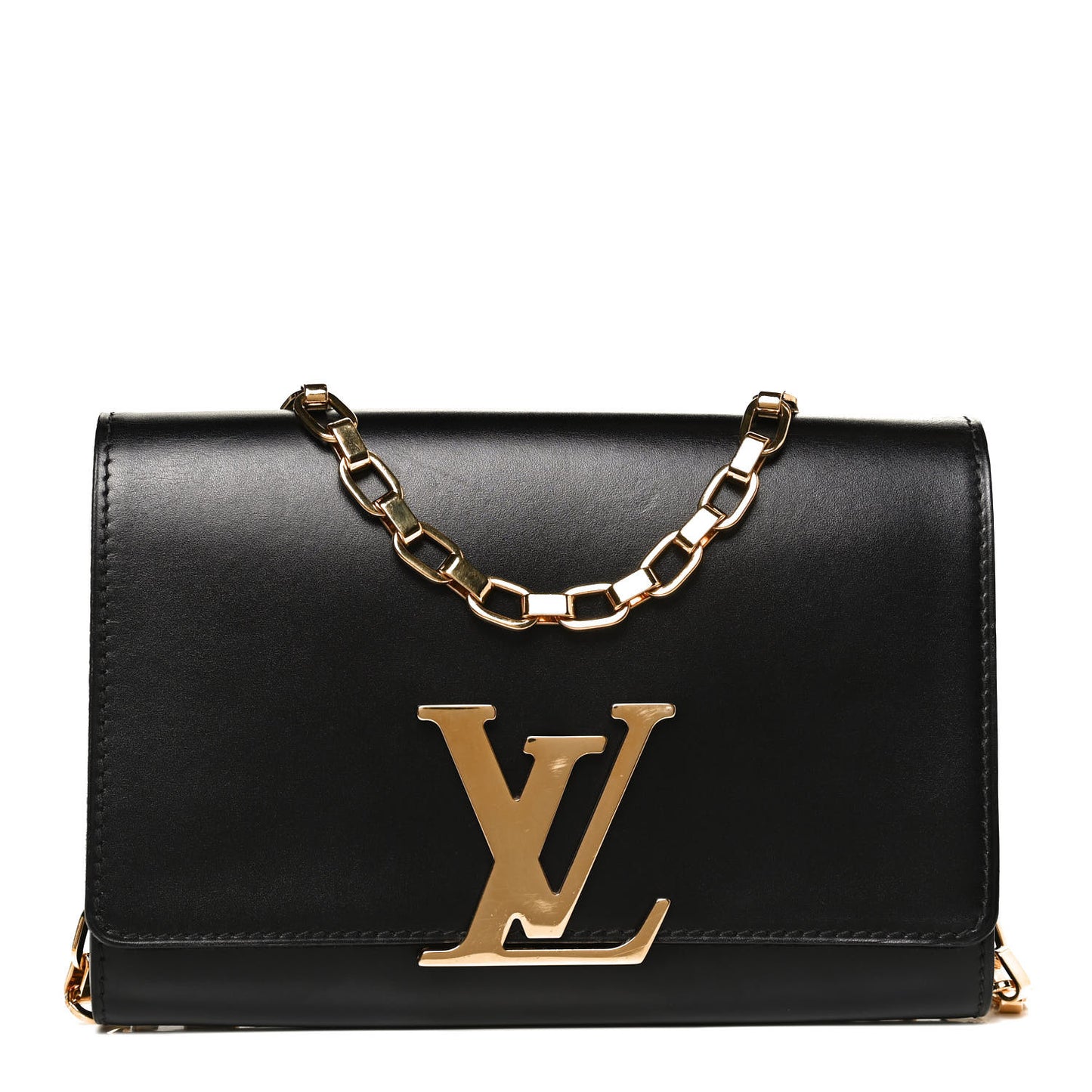 Calfskin Chain Louise GM Black