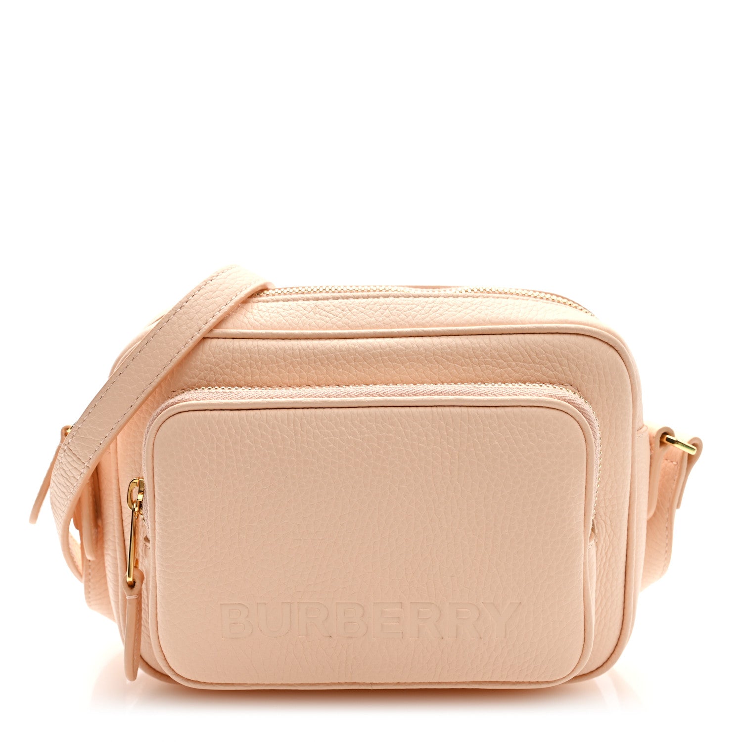 Burberry Grained Calfskin Small Camera Bag Peach Pink 1 of 9