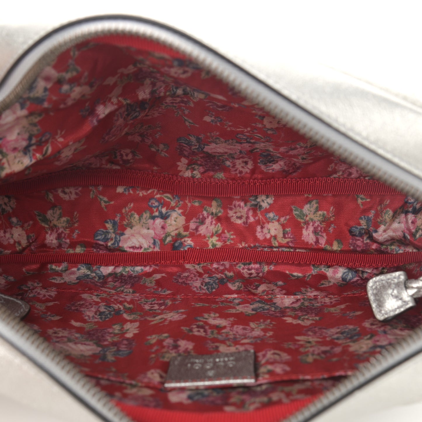 Laminated Nappa Web Trapuntata Small GG Shoulder Bag Argento