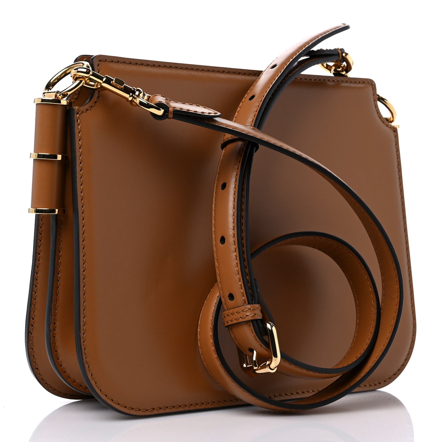 Vitello King Luxor Fendi Touch Shoulder Bag Caramello