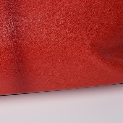 Fendi Goatskin Zucca Large Peekaboo Iconic Satchel Red 12 of 12
