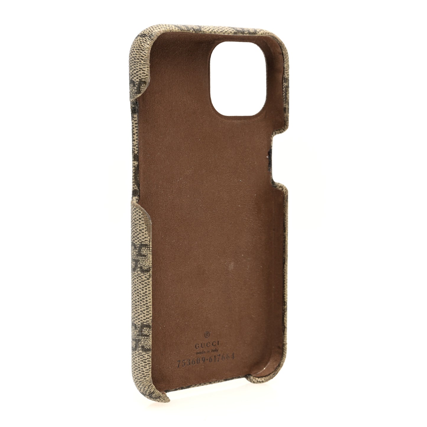 GG Supreme Monogram Ophidia iPhone 14 Phone Case Beige Ebony