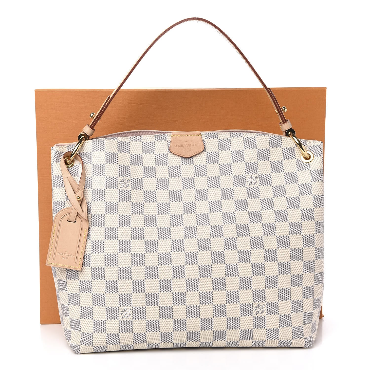 Louis Vuitton Damier Azur Graceful PM Rose Ballerine 12 of 12