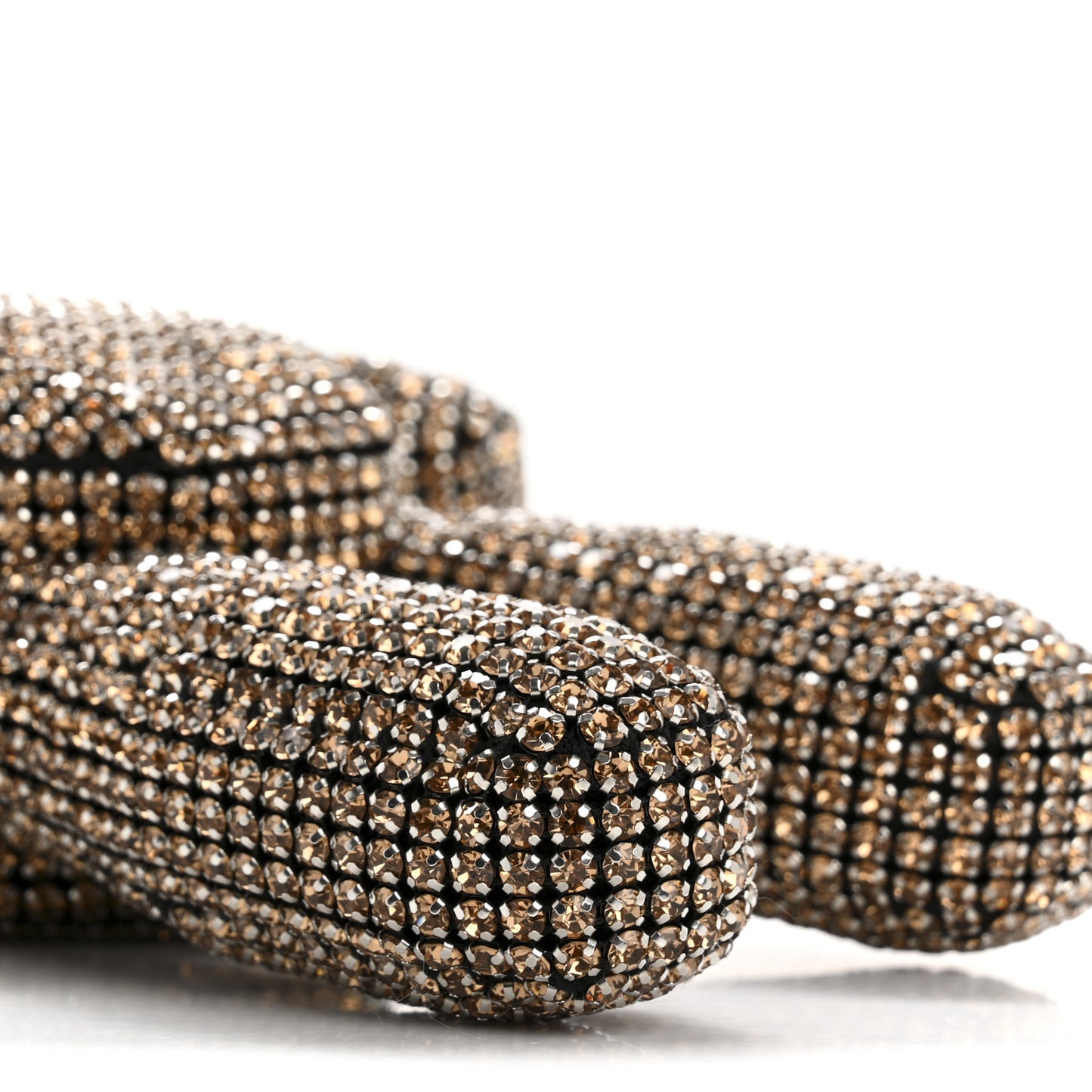 Crystal Mesh Beiress Wristlet Cognac